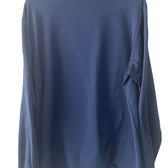 Adidas Black Pullover with white stripes and 3/4 zip - Picture 2 of 4